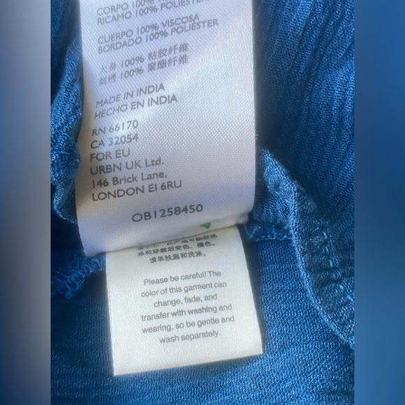 free people pretty cozy maxi button through collared button down teal blue - Picture 12 of 13